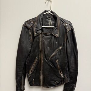Stylish Black Leather Biker Jacket